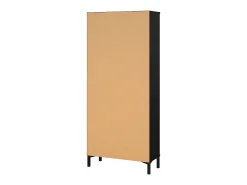 Discount Dmora Vitrina Dvastol, Aparador expositor, Vitrina multiusos, Aparador de sala, 89x36 h203 cm, Preto