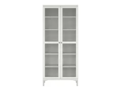 Vitrina*Dmora Vitrina Dvastol, Aparador expositor, Vitrina multiusos, Aparador para sala, 89x36 h203 cm, Branco