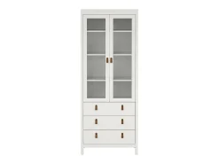Vitrina|Dmora Vitrina Dvecch, Aparador expositor, Vitrina multiusos, Aparador sala, 78x33 h199 cm, Branco