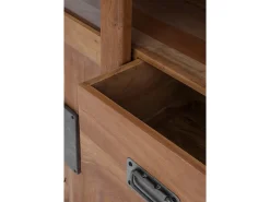 Vitrina| Vitrina em madeira maciça de acácia reciclada Natural claro