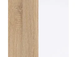 Online duehome Vitrina Lira Blanco Artik (Blanco Mate) - Roble Canadian Natural claro
