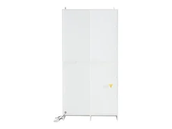 ModernLuxe Vitrina moderna com luzes LED em 16 cores - H 160 cm - 2 portas com prateleiras removíveis - Transparente