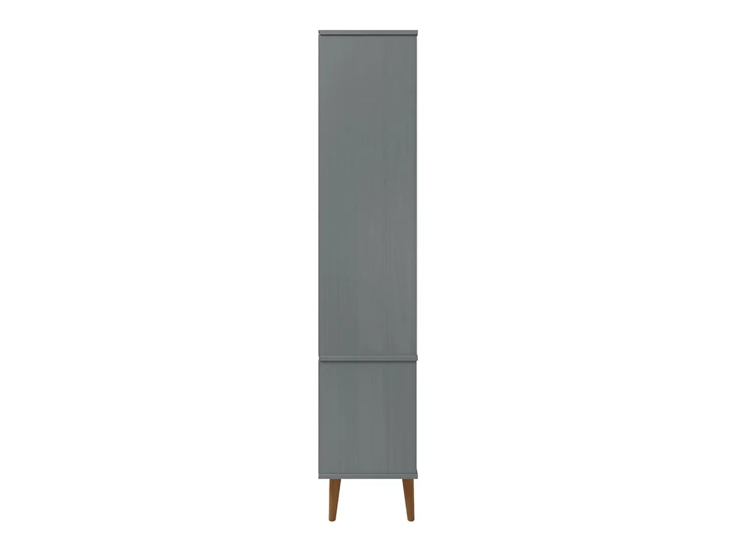 New vidaxl Vitrina MOLDE 90x35x175 cm pinho maciço cinza Cinzento