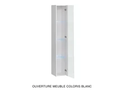 Vitrina*Price Factory Vitrina suspensa preta com 1 porta de vidro e iluminação LED inclusa. Coleção SWITCH. Preto