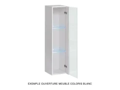 Price Factory Vitrina suspensa preta modelo pequeno com 1 porta de vidro e iluminação LED inclusa. Coleção SWITCH.^ Vitrina