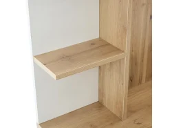 Vitrina*DripeX Vitrine - 5 prateleiras e 2 portas - com cabides - carga máx 80kg - painel de partículas - 75x33x180cm Natural claro