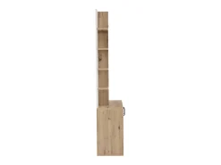 Vitrina*DripeX Vitrine - 5 prateleiras e 2 portas - com cabides - carga máx 80kg - painel de partículas - 75x33x180cm Natural claro