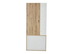Vitrina*DripeX Vitrine - 5 prateleiras e 2 portas - com cabides - carga máx 80kg - painel de partículas - 75x33x180cm Natural claro