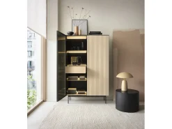 Vitrine : Carvalho Vicenza, 107 x 163 x 39 cm^ Vitrina