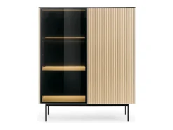 Vitrine : Carvalho Vicenza, 107 x 126 x 39 cm^ Vitrina