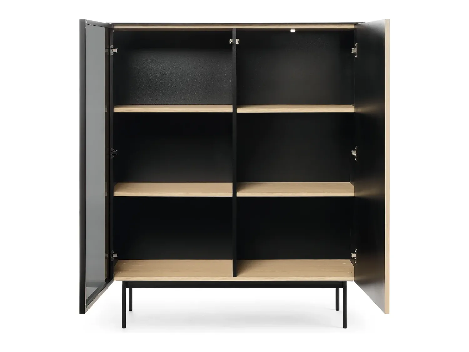 Vitrine : Carvalho Vicenza, 107 x 126 x 39 cm^ Vitrina