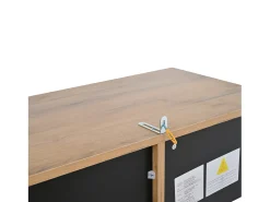 Best ModernLuxe Vitrine 80×35×160 cm - com 2 portas - iluminação LED - portas de acrílico - painel de partículas - natural Natural claro
