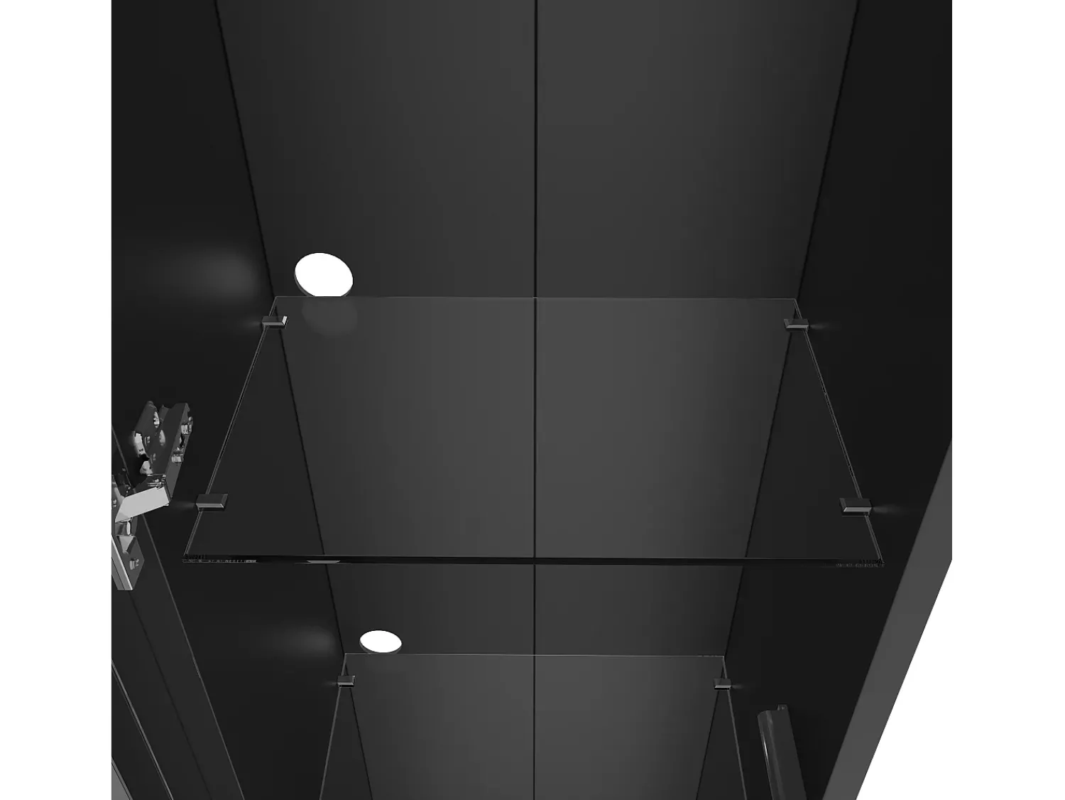 ModernLuxe Vitrine 40×29×170 cm - iluminação LED multicolor com controle remoto - divisórias de vidro -^ Vitrina