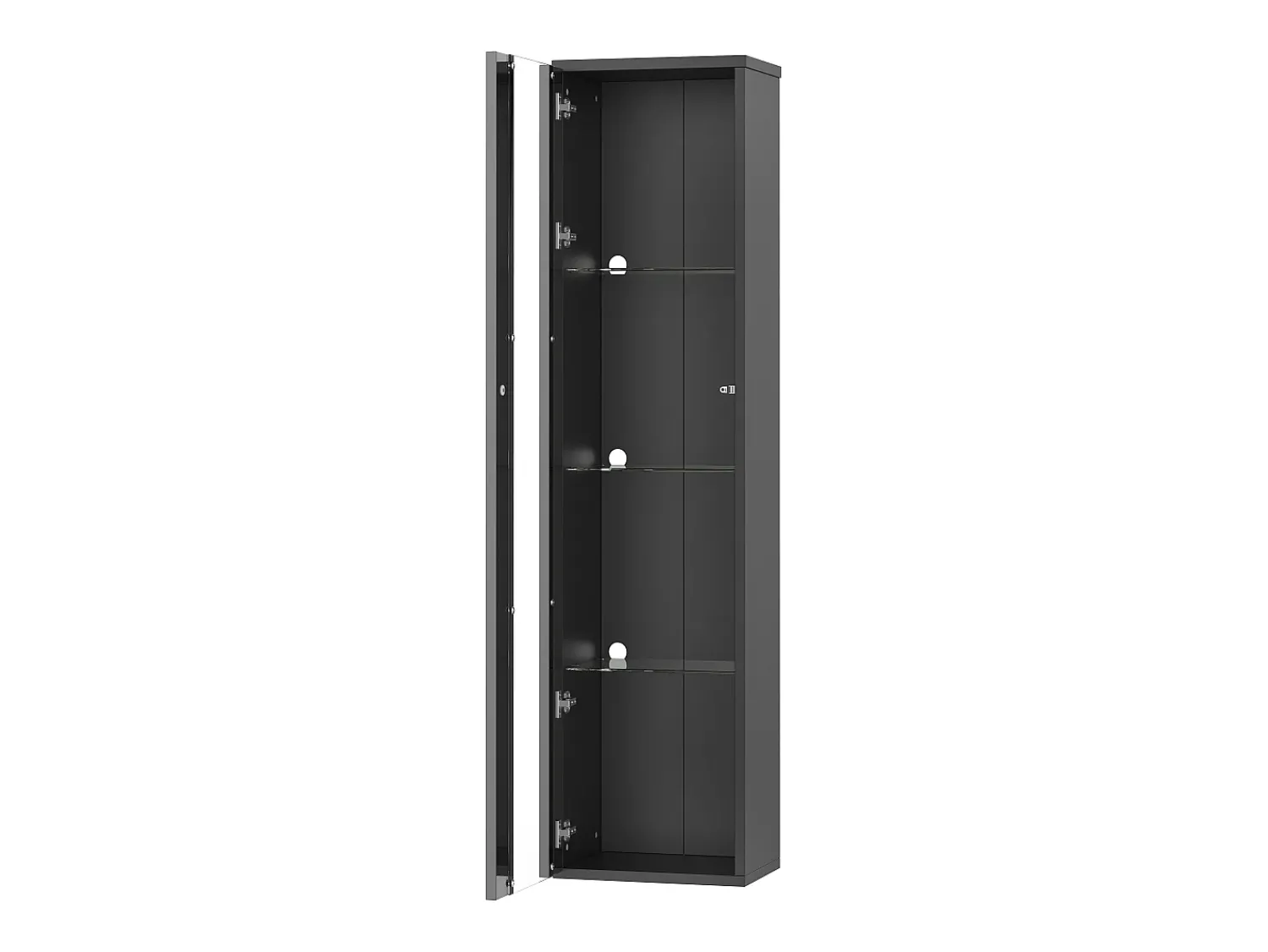 ModernLuxe Vitrine 40×29×170 cm - iluminação LED multicolor com controle remoto - divisórias de vidro -^ Vitrina