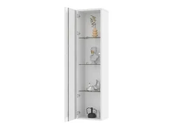 Hot ModernLuxe Vitrine 40×29×170 cm - iluminação LED multicolor com controle remoto - divisórias de vidro - Branco