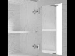 Best ModernLuxe Vitrine A 190 cm - 5 portas 1 gaveta 3 compartimentos - aglomerado - Branco
