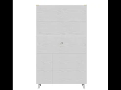 Best ModernLuxe Vitrine A 190 cm - 5 portas 1 gaveta 3 compartimentos - aglomerado - Branco