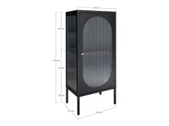 Vitrina| Vitrine Adelaide, , 35x50x110 cm, Kendra Home Preto