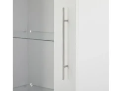 Vitrina*Hauss Spole Vitrine alta com 3 gavetas e 1 porta, estrutura em MDF lacado , LED incluído - 60x35x180cm Branco