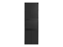 Discount Hauss Spole Vitrine alta com 3 prateleiras de vidro, corpo em MDF lacado , LED incluído - 55x38x166cm Preto