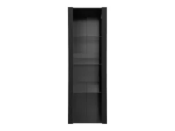 Discount Hauss Spole Vitrine alta com 3 prateleiras de vidro, corpo em MDF lacado , LED incluído - 55x38x166cm Preto