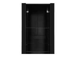 Discount Hauss Spole Vitrine alta com 3 prateleiras de vidro, corpo em MDF lacado , LED incluído - 55x38x166cm Preto