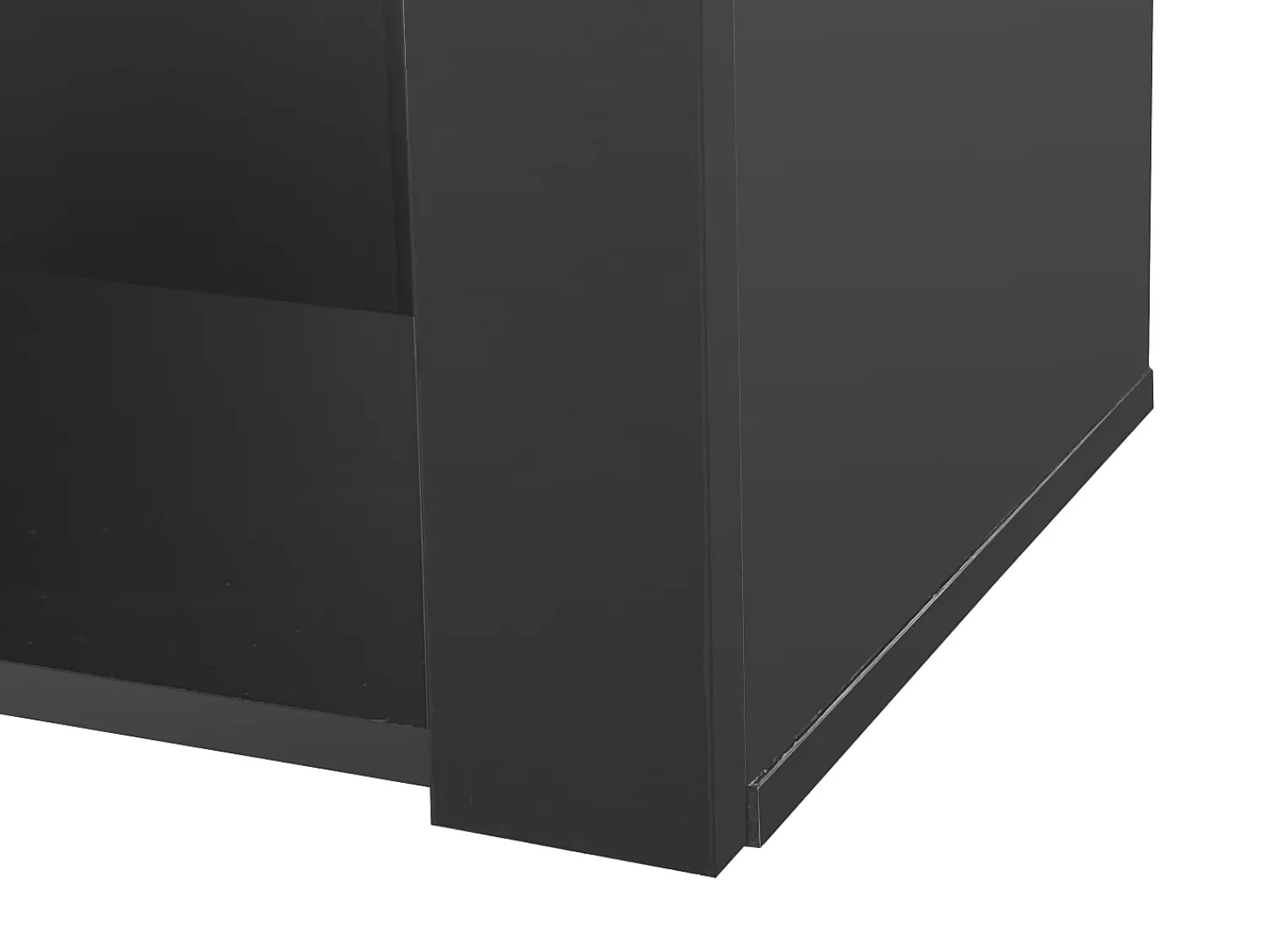 Discount Hauss Spole Vitrine alta com 3 prateleiras de vidro, corpo em MDF lacado , LED incluído - 55x38x166cm Preto