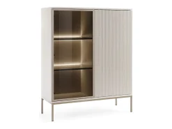 Vitrina* Vitrine AMBIHOME ANNA 02 - Caxemira, C104xA126xP39cm Bege