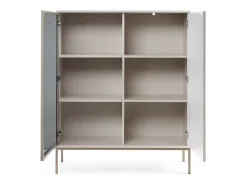 Vitrina* Vitrine AMBIHOME ANNA 02 - Caxemira, C104xA126xP39cm Bege