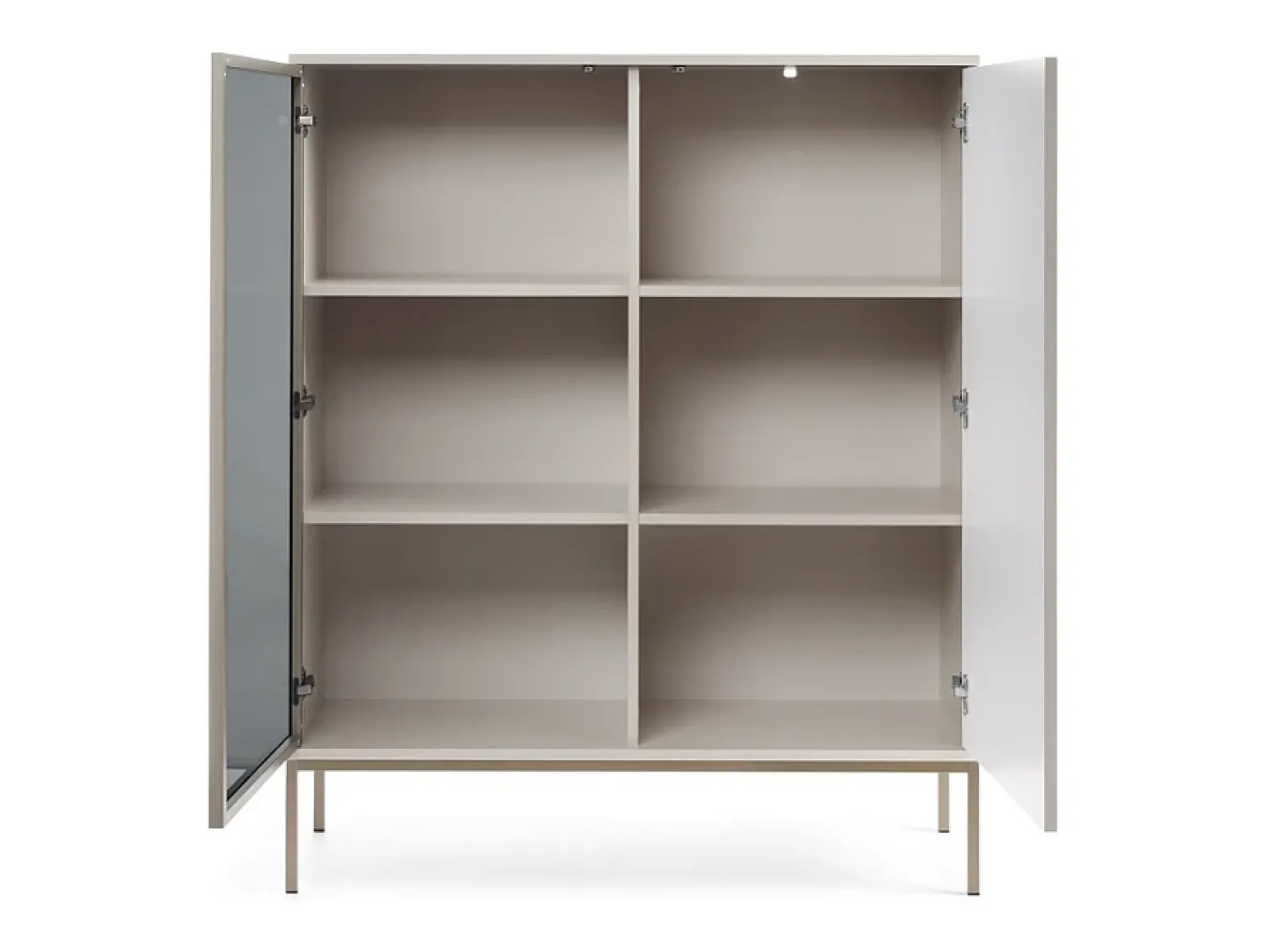 Vitrina* Vitrine AMBIHOME ANNA 02 - Caxemira, C104xA126xP39cm Bege