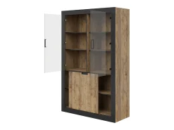 Vitrina| Vitrine AMBIHOME DAVOR - Carvalho/, C120xA187xP45cm Preto