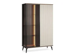 Outlet Vitrine AMBIHOME RAVEN - Caxemira/Noz, C103xP39xA162cm Bege