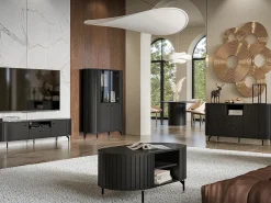 Hot Vitrine AMBIHOME ZANE 01 - , C112xP40xA155cm Preto