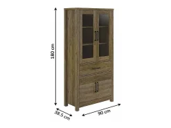 Móvel De Tv|Saldosystocks Vitrine Armario 4 Portas DN, 180x90cm Branco