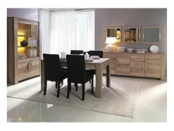 Meublorama Vitrine, armário para pratos, aparador FARRA com 4 portas. Móvel contemporâneo ideal para sua sala de estar ou sala de jantar.^ Vitrina