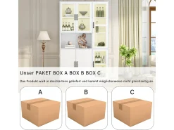 Vitrina| Vitrine branca com iluminação LED e portas para armazenamento em sala de estar/quarto. Branco
