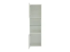 Vitrina*Hauss Spole Vitrine branca de alto brilho com 2 portas e 1 prateleira de vidro, LED incluído - 45x35x160cm Branco