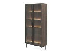 Vitrina| Vitrine, carvalho Dunin, 91,5 x 194,6 x 39,3 cm Castanho