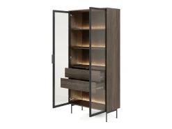 Vitrina| Vitrine, carvalho Dunin, 91,5 x 194,6 x 39,3 cm Castanho