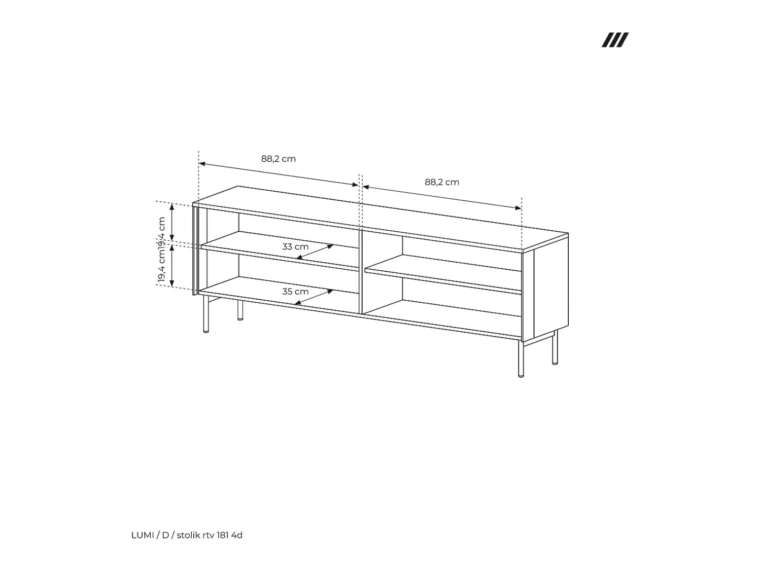 Vitrina| Vitrine, carvalho Dunin, 91,5 x 194,6 x 39,3 cm Castanho