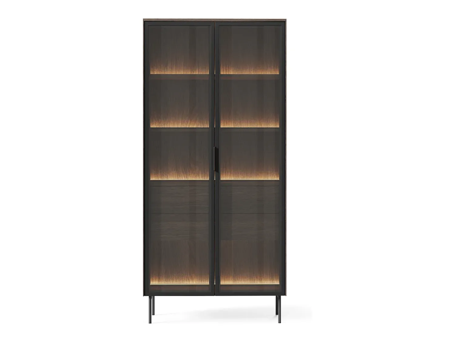 Vitrina| Vitrine, carvalho Dunin, 91,5 x 194,6 x 39,3 cm Castanho