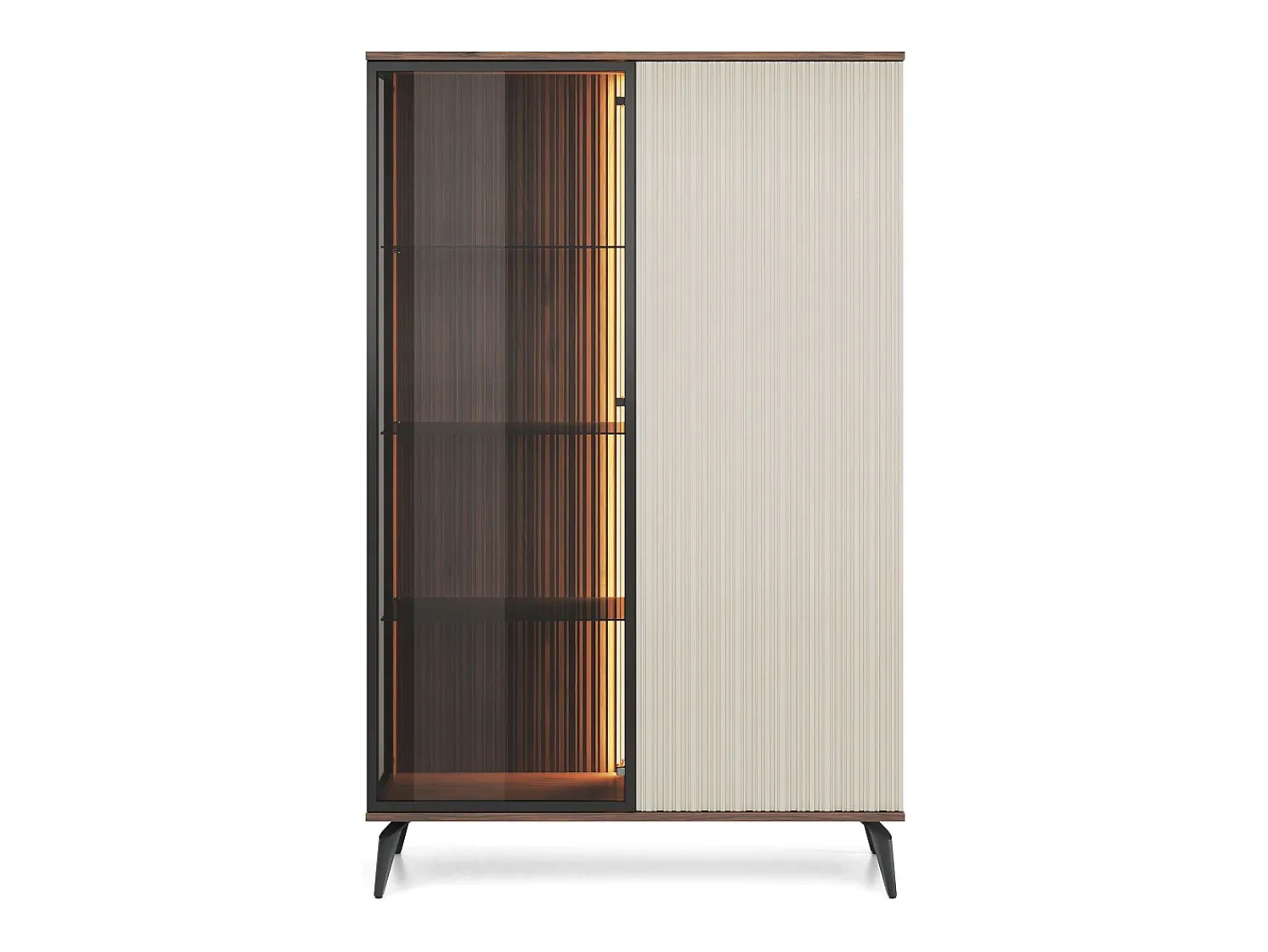 Outlet Vitrine, Caxemira / Noz de Vármia, 103 x 162 x 39 cm Bege