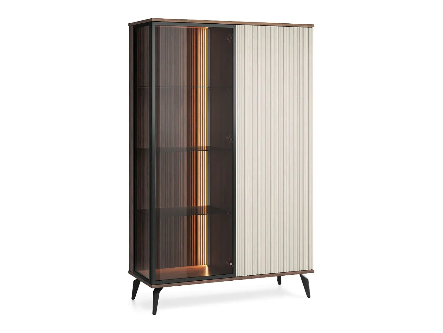 Outlet Vitrine, Caxemira / Noz de Vármia, 103 x 162 x 39 cm Bege