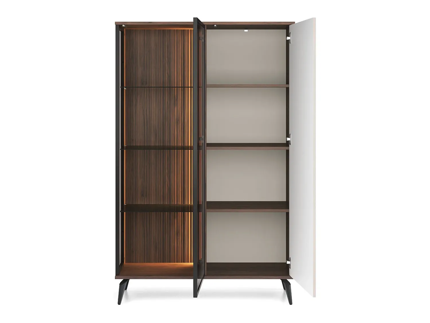 Outlet Vitrine, Caxemira / Noz de Vármia, 103 x 162 x 39 cm Bege