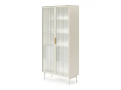 Vitrina* Vitrine, caxemira, 91,5 x 194,6 x 39,3 cm Bege
