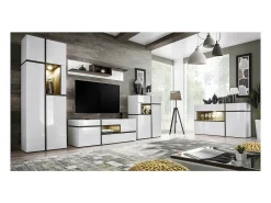 Meublorama Vitrine coleção CRISS + LED. Móvel decorativo, moderno e design para a sua sala de estar.^ Vitrina