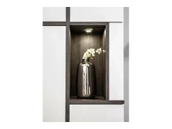 Meublorama Vitrine coleção CRISS + LED. Móvel decorativo, moderno e design para a sua sala de estar.^ Vitrina