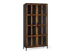 Vitrina*Giner y colomer Vitrine com 2 compartimentos em estrutura metálica e estrutura de metal Castanho