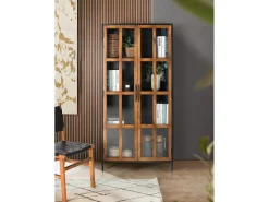 Vitrina*Giner y colomer Vitrine com 2 compartimentos em estrutura metálica e estrutura de metal Castanho