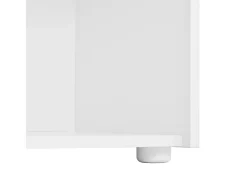 Vitrina*Hauss Spole Vitrine com iluminação LED e 2 portas - Ideal para sala de estar, escritório e cozinha - e natural - 50 x 40 x 179 cm Branco